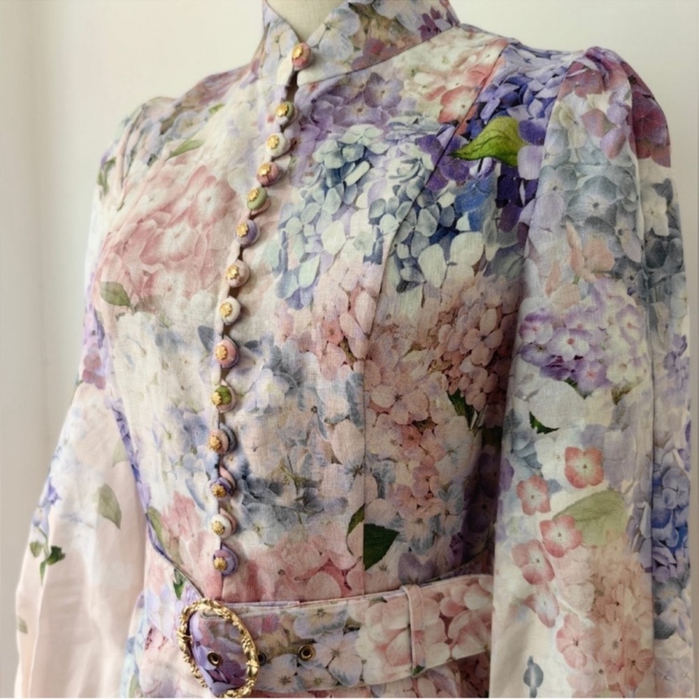 Zimmermann Pink and Purple Floral Blouse